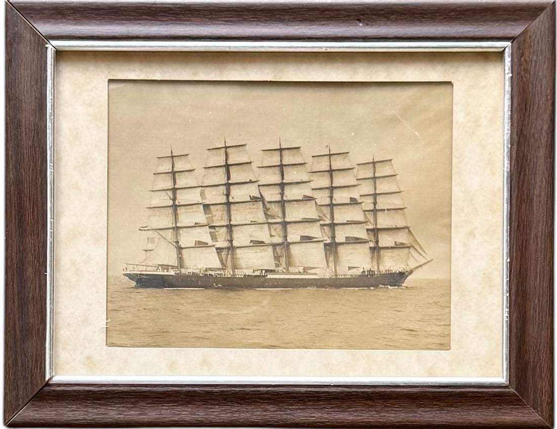 Preussen, German Sailing Ship Antique Photograph (1 of 2)
