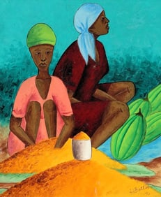 HENRY BOTTEX (b. 1947, Haitian) Fruit Sellers
