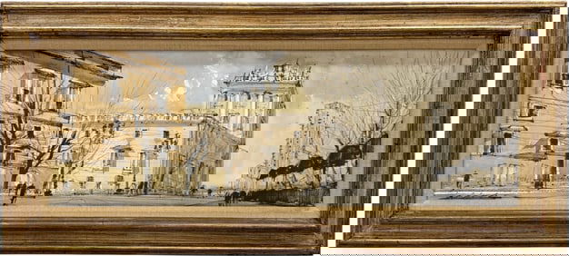 Beautifully Framed Impressive Paris School Watercolor Signed Illegibly