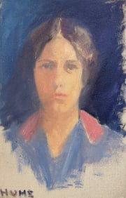 Early 20th Century American Modernist Portrait Of A Woman Signed Oil Painting