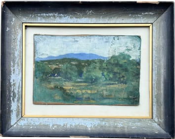 American impressionist Landscape Signed Illegibly