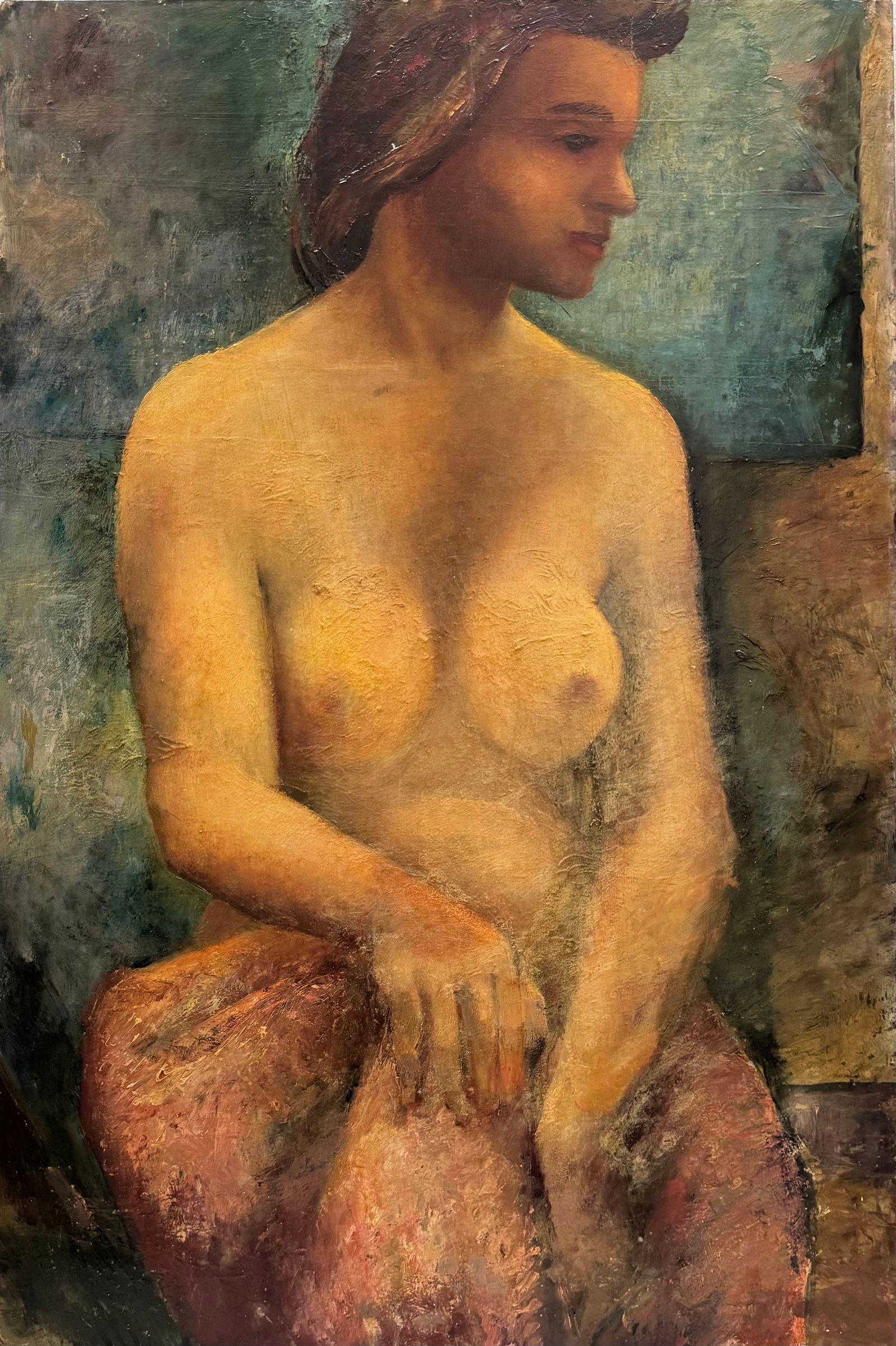 VIVIENNE BOYSEN (20th c, American) Texas Modernist, Mexican Portrait (1 of 2)