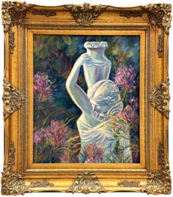 JILL M DODSON (b. 1955, Maryland) Woman At Well