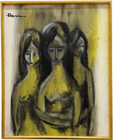 DENNIS PERKINS (20th c, Cuban American) Modernist Woman