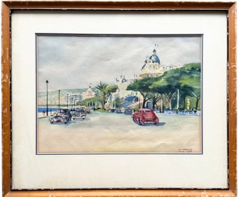 JAN CAMPHUIS Nice, France 1950 Watercolor