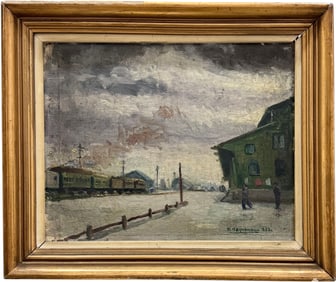 DAVID HEYNEMANN (1903-1989, Argentina) Train Station