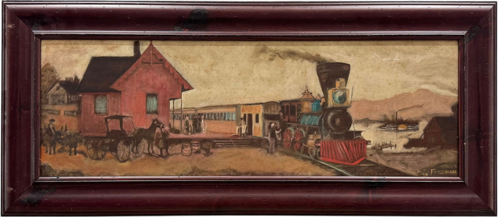 BARRY FREEMAN (20th c, British) Train Station (1 of 5)