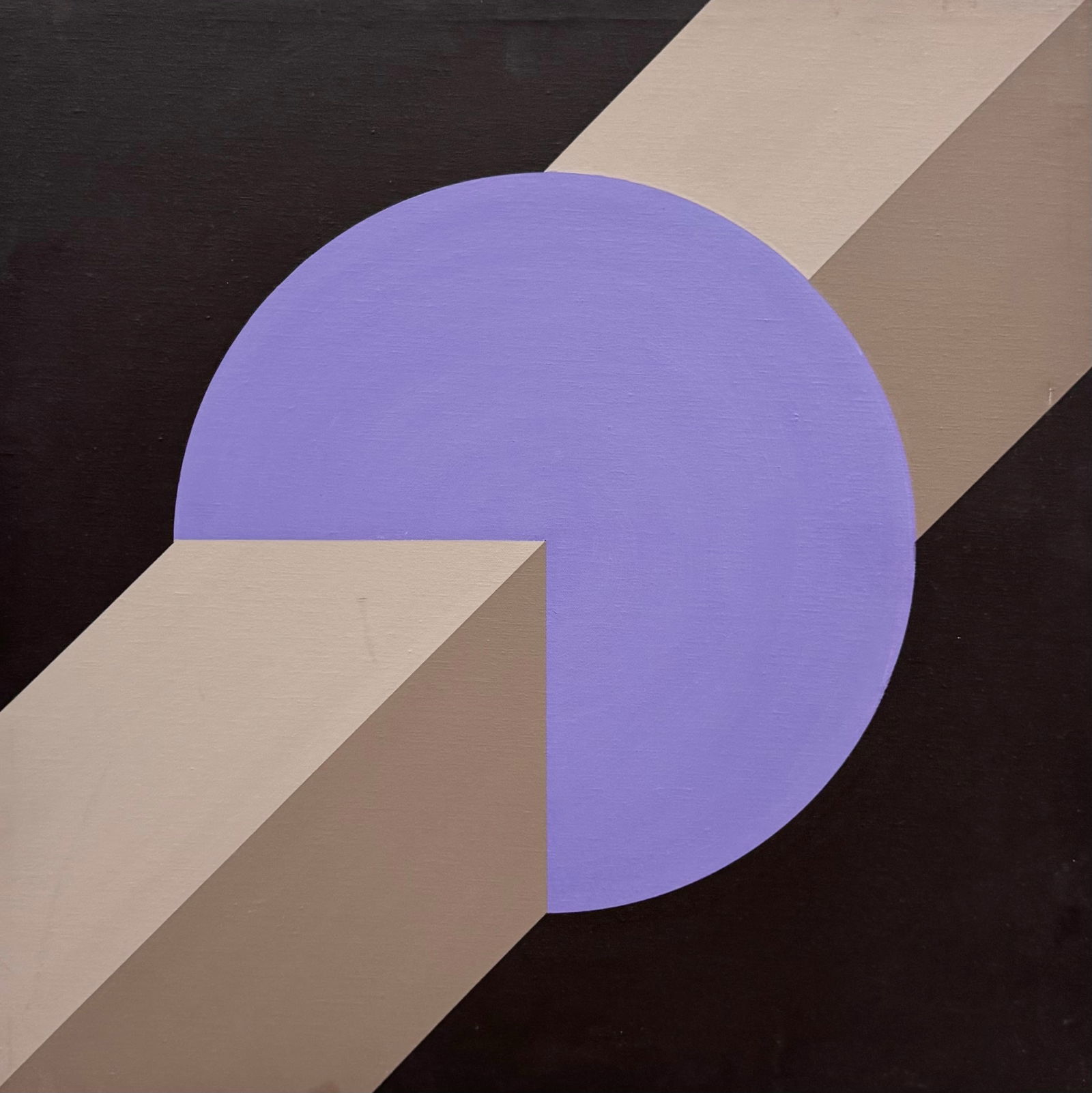 1970's American Geometric Abstract Oil On Canvas Signed & Dated Verso (1 of 4)