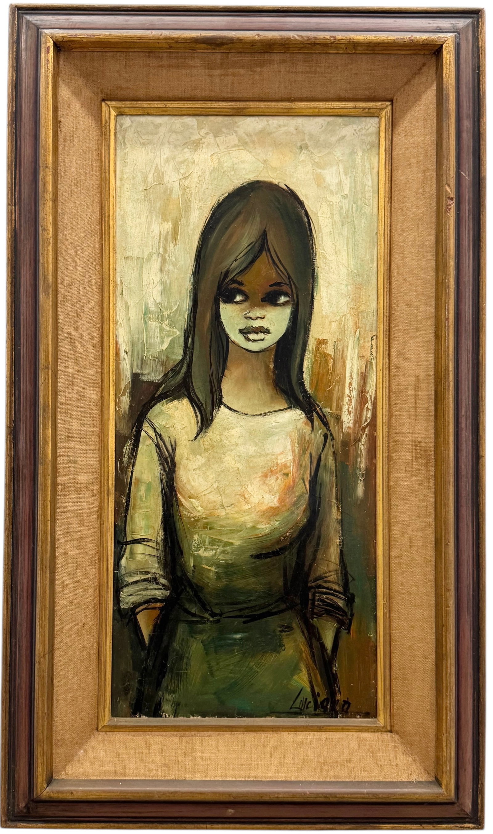 MId-Century Italian School Modernist Portrait Of A Woman Signed Luciano (1 of 3)