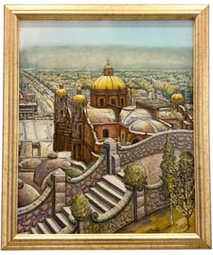 JESUS ORTIZ TAJONAR (1919-1990, Mexican) Mexico City Cityscape