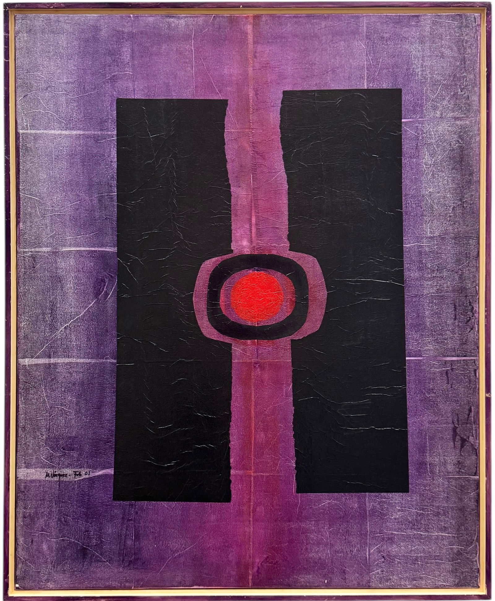 M.VASQUEZ (20th c, Spanish) Mixed Media Abstract, Madrid Artist (1 of 5)