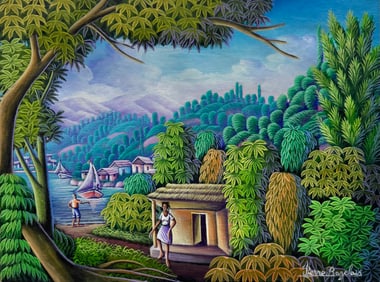 PIERRE BAZELAIS (20th c, Haitian) Jungle