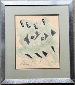 GEORGETA GIGI ARAMESCU (1910-1994, Romanian American) Cubist