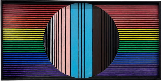 TIM RAY FISHER ( 20th c, American) Linear Geometric Abstract