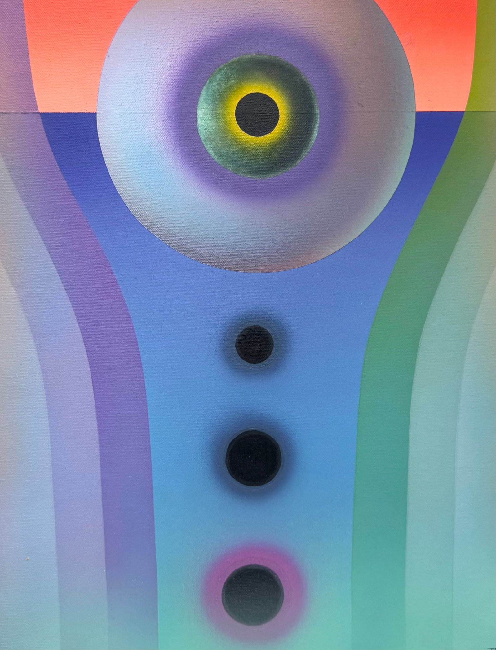 Contemporary Cuban Non Objective Signed Abstract Painting: Mixed media on board 16 1/4 x 12 3/4 in. Domestic Flat Shipping Price: $45