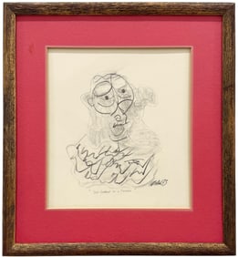 "Self Portrait Of A Gemini" Mid-Century Modernist Abstract Portrait Signed