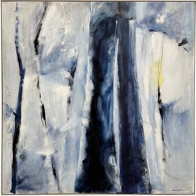 Vintage Monumental Abstract Expressionist Signed Oil On Board Painting