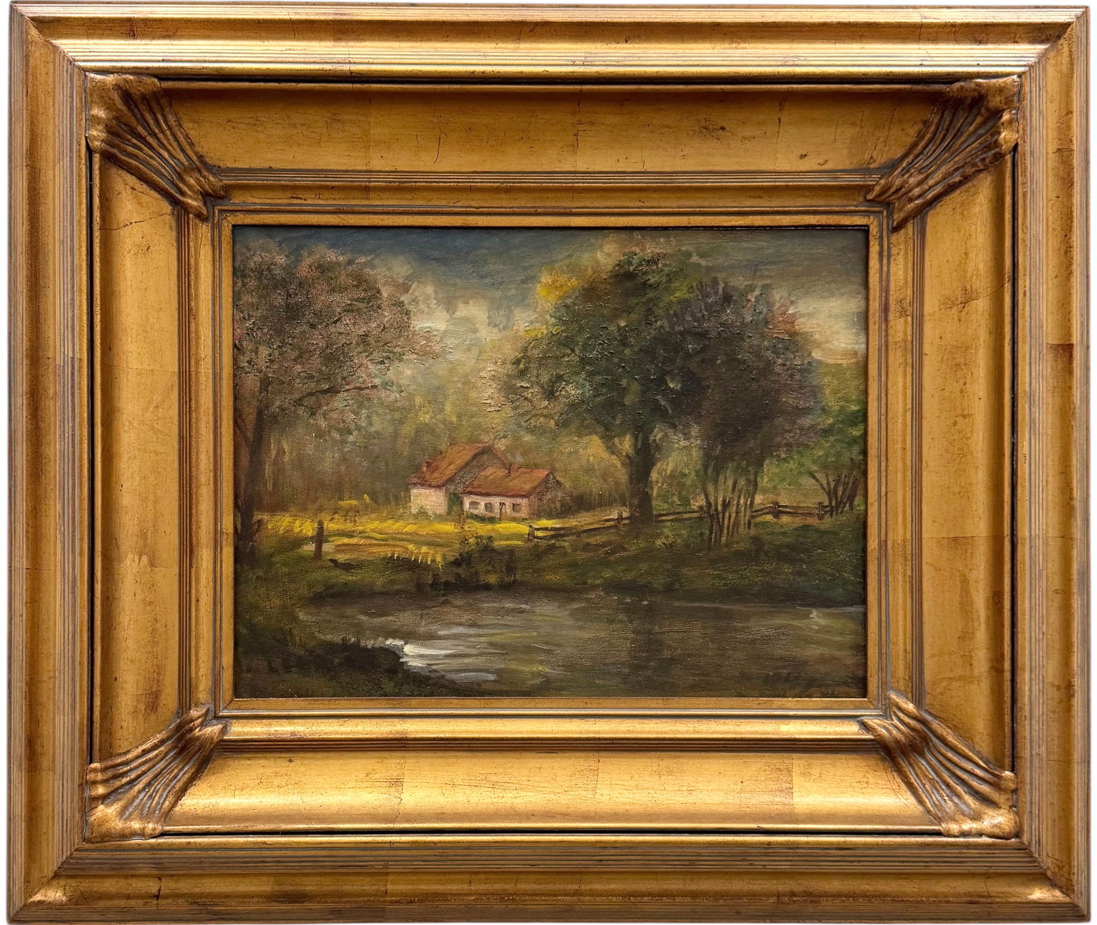 Early 20th Century American Impressionist Landscape With House (1 of 4)