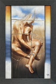 HERNAN SOSA (.b 1945, Peru) Nude, Nicely Framed Watercolor