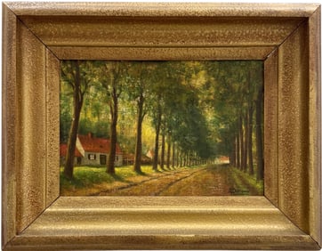 Early 20th Century French School Landscape With Trees Signed A. Dupont