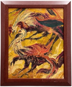 PAUL BLAINE HENRIE (1932-1999, American)  Cockfight