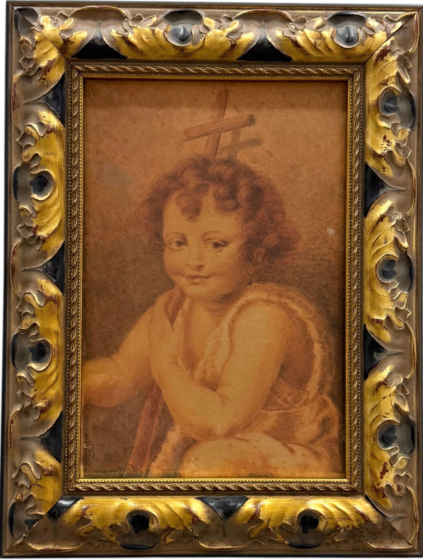 Nicely Framed Allegorical Old Master Watercolor Painting Of A Young Girl (1 of 3)
