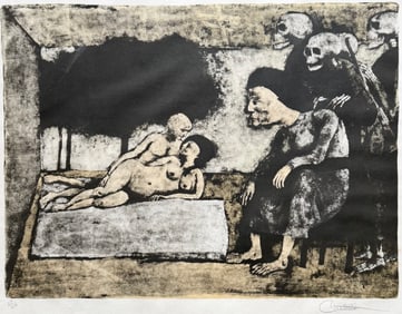 FEDERICO CASTILLON (1914-1971, Spain) Pencil Signed Lithograph