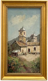 Vintage Brazilian Impressionist Sao Paulo Painting Signed $ Dated 1975