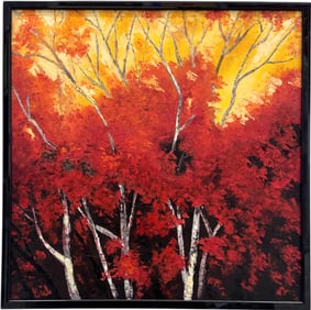 GAIL BRIM (20th c, America) "Autumn Ablaze" Palm Beach Florida Artist