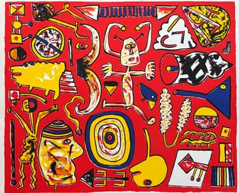 Frieder Heinze (20th c, German), Pencil Signed Serigraph Abstract