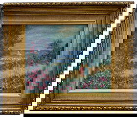 Croatian Impressionist Landscape Signed & Dated 1990 Oil On Board: Oil on board 10 x 8 in, 14 x 12 in. Domestic Flat Shipping Price: $45