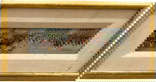 WILLIAM TURNER Impressionist Paris School Street Scene Oil Painting