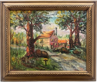 EDITH WEISS (20th c, American) Landscape With House