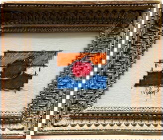 Nicely Framed Ukrainian Abstract Pastel With Apple Signed Makov