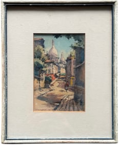 GEORGES STEIN  Early 20th Century Paris Montmartre Impressionist City Scene