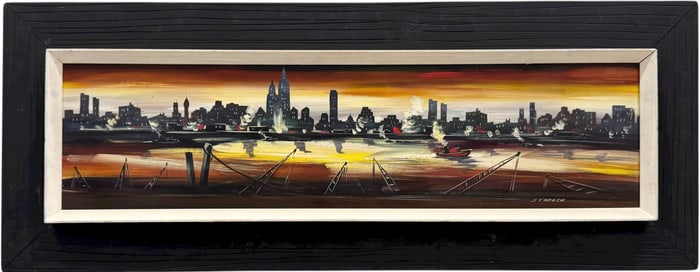 EDGAR STARECK (1917-1987, American) New York City Skyline