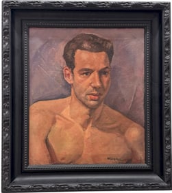 LESTER FRED WACHS (20th c, American) Male Portrait, Milwaukee, Wisconsin Artist