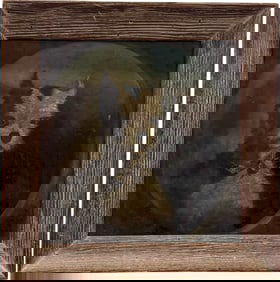 19th Century Dog Portrait Of A Terrier Signed & Dated 1895 Oil On Board