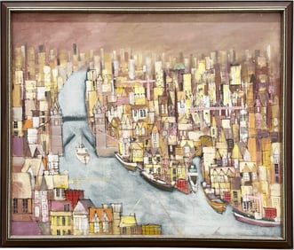 BILL TOLLEY (b. 1936, British) Monumental Cityscape Abstract