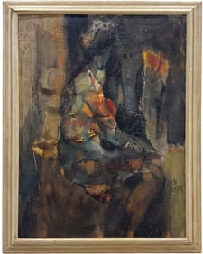 ELWIN PORTER (20th c, American) Mid-Century Modern Figural Abstract