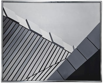 SUSAN TIGER (20th c, American) Black & Grey Abstract, Ireland Artist