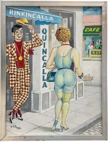 JUAN ALEJO ROGER (20th c, Cuban) Street Scene