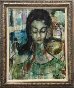 NANNI BENSA (20th c, Italian) Mid-Century Figural Abstract