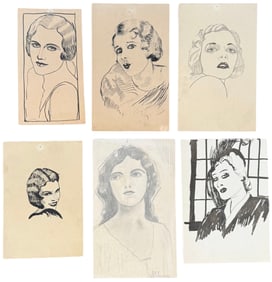 RAY GRATHWOL (1900-1992, American) Art Deco Drawings Of Women