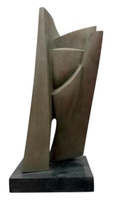 Contemporary Wood Brutalist Style Abstract Sculpture