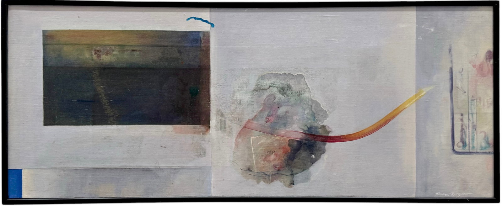RONNI BOGAEV (20th c, American) Abstract, Florida Artist: Oil on canvas 40 x 16 in.