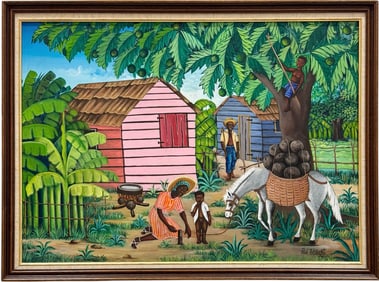 PAUL WILBERT (b. 1958, Haiti) Village Landscape