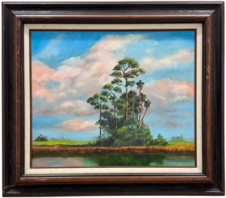Beautiful Florida Everglades Landscape Painting Style Of The Highwayman, Wedding Gift