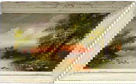 ALBIN BARANOWSKI (1874-1959, American) Florida Sunrise Landscape, Great Frame