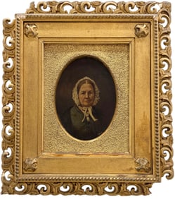 19th Century Oval Portrait Of A Woman Dated 1844